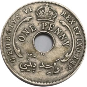 تصویر سکه آفریقا انگلیس 1 پنی زیبا و پرطرفدار 