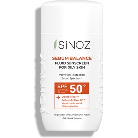 تصویر ضد آفتاب فلوئیدی سبوم بالانس سینوز کنترل کننده چربی پوست UVA. UVB. SPF 50 