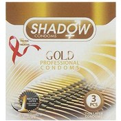 تصویر کاندوم طلایی خاردار تاخیری شیاردار 3عددی شادو ا Shadow Gold Professional Condom 3pcs Shadow Gold Professional Condom 3pcs