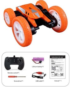 تصویر ماشین اسباب‌بازی پسرانه چرخشی با قابلیت چرخش دو طرفه و نور LED برند generic Stunt Spinning Boy Toy Car Double Sided Rotating with LED Light