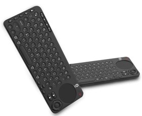 تصویر کیبورد بی سیم با تاچ پد انگلیسی گرین Green Dual Mode Portable Wireless Keyboard with Touch Pad 