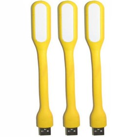 تصویر چراغ LED مدل Flexible USB Light مجموعه 3 عددی زرد قطعات جانبی موبایل و تبلت