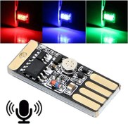 تصویر چراغ اتمسفر USB RGB کوچک برای خودرو و فضای داخلی — نور موزیکال و افکت دیسکو USB RGB LED Interior Atmosphere Decoration Light Sound Control