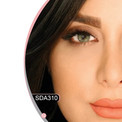 تصویر لنز رنگی فصلی بیوتی 500 ساعته، شماره 16 مدل SDA310 دور دار سبز BEAUTY COLORED CONTACT LENS NUMBER 16 SDA310