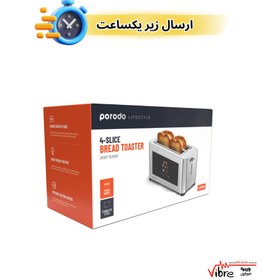 تصویر سبک زندگی Porodo 4 -Slice Digital Pop Toaster 850W - نقره Porodo Lifestyle 4-Slice Digital Pop up Toaster 850W - Silver