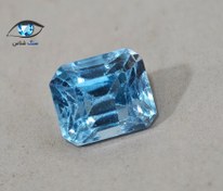 تصویر توپاز آبی سوئیسی طبیعی 4 قیراط 
