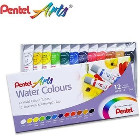 تصویر آبرنگ پنتل 12 رنگ مدل تیوپی کد WFRS-12 