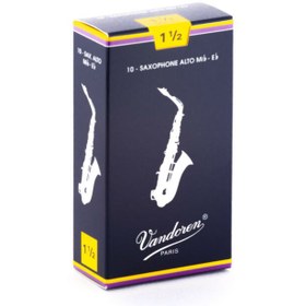 تصویر قمیش ساکسیفون آلتو وندورن شماره 1.5 Vandoren SR2115 Alto Sax Traditional Reeds Strength 1.5; Box of 10