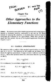 تصویر دانلود کتاب Pi and the AGM (Chapter 10 only: approximations to elementary functions) کتاب انگلیسی Pi و AGM (فقط فصل 10: تقریب کارکردهای ابتدایی)