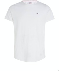 تصویر تی‌شرت مردانه کلاسیک با فیت باریک، سفید برند Tommy Hilfiger Men's Classics Slim Fit T-Shirt, White