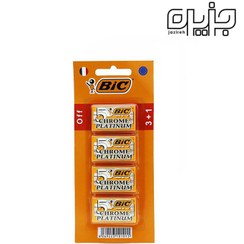 تصویر تیغ یدک Bic کروم پلاتینیوم 3+1 بسته 