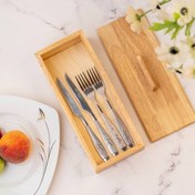 تصویر جا کارد و چنگال ( جاقاشقی ) چوبی در دار 