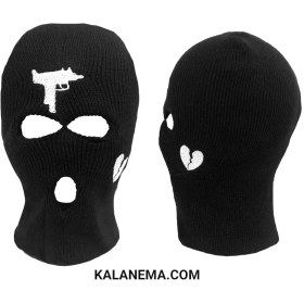 تصویر فیس ماسک گنگ مشکی مدل سه سوراخه 