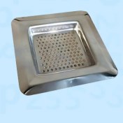 تصویر صافی و تفاله گیر استیل مربعی سینک ظرفشویی 
