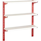 تصویر خرید قفسه دیواری سوپری سه طبقه سایز 95 در 25 ارتفاع 150 