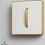 تصویر کلید تک پل آسیا مدل یاقوت سفید طلایی 