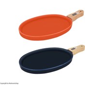 تصویر ظرف سرو مدل بیضی سفال سرامیک 