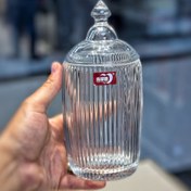 تصویر قندان و شکلات خوری شیار دار دلی گلس 