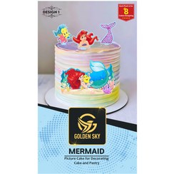 تصویر تصویر و تاپر کیک پری دریایی 