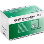 تصویر سرسوزن قلم انسولین بی دی 4 میلی متر 100 عددی 