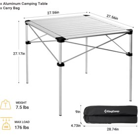 تصویر میز کمپینگ رول آپ آلومینیومی KingCamp 