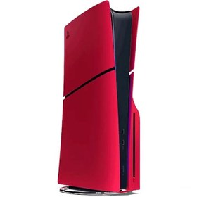 تصویر فیس پلیت ps5 slim دیسک خور - قرمز متالیک ps5 slim face plate metallic red disk holder