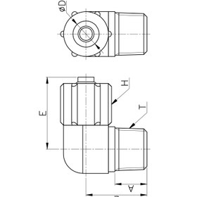 تصویر اتصال پنوماتیک زانو مهره ای گردان فلزی (1/2-6) cbc PNEUMATIC TWO-TOUCH FITTING CRPL-G cbc PNEUMATIC TWO-TOUCH FITTING CRPL-G 6-04