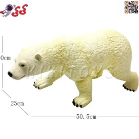 تصویر فیگور حیوانات خرس قطبی نرم بزرگ اسباب بازی polar bear figure X059 