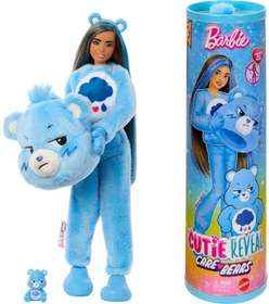 تصویر عروسک باربی مدل کیوتی ریویل سری خرس‌های عصبانی - خرس عصبانی برند barbie Barbie Cutie Reveal Care Bears Series Doll - Grumpy Bear