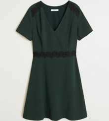 تصویر پیراهن مجلسی برند مانگو ا MANGO Women's Dark Green Dress MANGO Women's Dark Green Dress