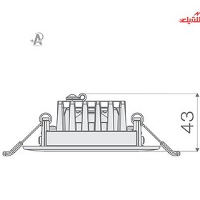 تصویر پنل سقفی COB توکار 10 وات گلنور مدل گارنت 