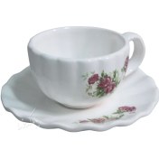 تصویر ست قهوه خوری مدل گل قرمزی 