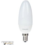 تصویر لامپ کم مصرف 8 وات شمعی آفتابی فیلیپس 