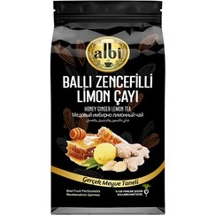 تصویر پودر چای لیمو زنجبیل عسل آلبی (Albi) ۲۵۰ گرمی: نوشیدنی فوری، طبیعی و بدون شکر سفید 