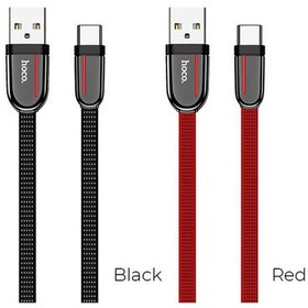 تصویر کابل تبدیل USB به تایپ سی هوکو مدل U74 طول 1.2 متر ا hoco U74 grand usb to type-c charging data cable 1.2m hoco U74 grand usb to type-c charging data cable 1.2m