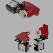 تصویر کلید خلبانی ۱۲ ولت چراغ دار 