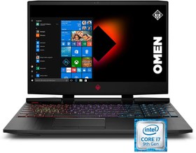 تصویر Omen by HP 2019 15 اینچی Laptop Gaming، 9th Intel i7-9750H، NVIDIA GeForce RTX 2060 (6 GB)، 16 GB RAM، 512 GB Solid State Drive، VR Ready، Windows 10 Home (15 dc1050nr، Shadow Black ) 