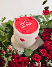 تصویر ست گل و کیک باکس سفالی 