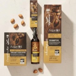 تصویر پک مراقبت موی آرگان ۴ عددی شامل شامپو، ماسک و روغن 