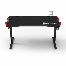 تصویر میز گیمینگ Gaming Desk GamerTek V-Desk RGB Porodo PDX514-BKO