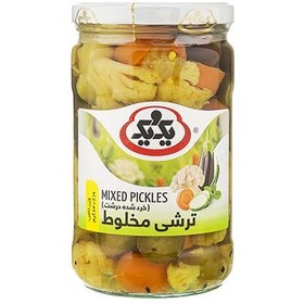 تصویر ترشی مخلوط 640 گرم یک ویک 