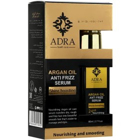 تصویر سرم مو مغذی و آنتی فریز حاوی روغن آرگان حجم 80 میل آدرا Adra Nourishing and Anti Frizz Hair Serum with Argan Oil 80ml