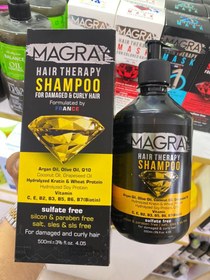 تصویر شامپو فری سولفات موهای آسیب دیده و مجعد ماگرای MAGRAY حجم 500میل MAGRAY sulfate-free shampoo for damaged and curly hair, volume 500 ml