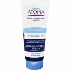 تصویر لوسیون مرطوب کننده قوی بدن حاوی 10% اوره مخصوص پوست های خشک و خیلی خشک مدل درای رلیف آردن آتوپیا حجم 200 میل 