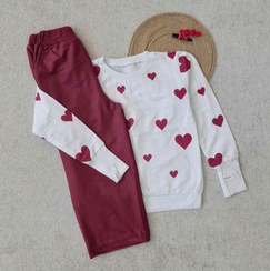 تصویر ست بلوز و شلوار دورس آستین فینگردار دخترانه 