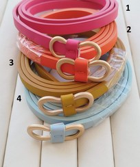 تصویر کمربند چرم صنعتی سکگ پاپیونی مجلسی زنانه عرض 1 سانتی کد 5 - 4-آبی 