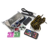 تصویر کیت نورپردازی کهکشانی ۴ عددی ریموت دار داخل خودرو 