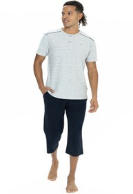 تصویر پیژامه و لباس خواب مردانه خاکستری یو اس پولو | USP18887 اورجینال 