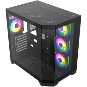 تصویر کیس کامپیوتر گیم‌ مکس Hype-A  ARGB Mid Tower مشکی Game Max Hype-A  ARGB Mid Tower Black Computer Case