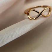 تصویر انگشتر طلا ۱۸ عیار طرح بی نهایت وزن ۰.۴۲ گرم 